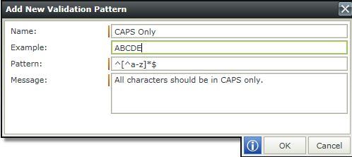 Add new validatin pattern